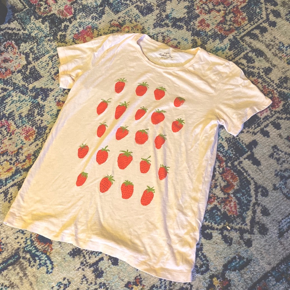 J. Crew Collector’s Tee: Strawberry Graphic Tee- Medium